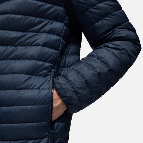 short down jacket DERECK MAN Bijou Blue/Black - image number 8 | GEOX