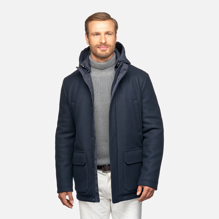 Manteau court MONREALE HOMME Bleu nuit | GEOX