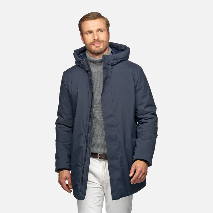 Parka long SPHERICA HOMME Bleu nuit | GEOX