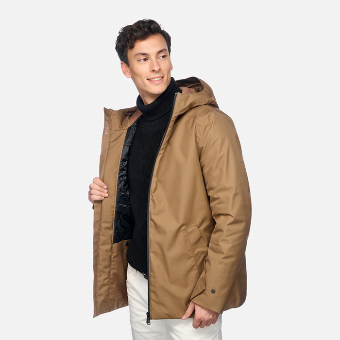 Parka corta CLINTFORD ABX HOMBRE Marrón avellana | GEOX