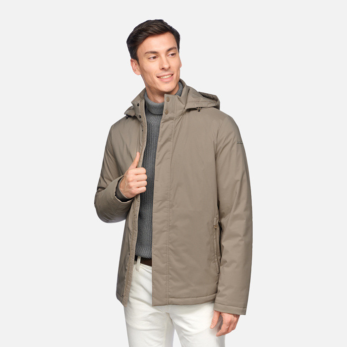 Doudoune courte AURELIO HOMME Boue | GEOX