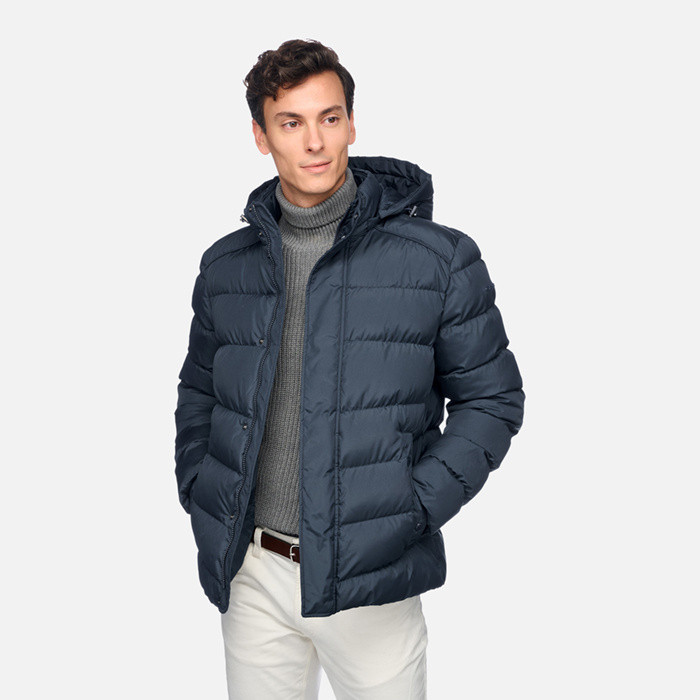 Quilted jacket LEITAN MAN Dress blues | GEOX