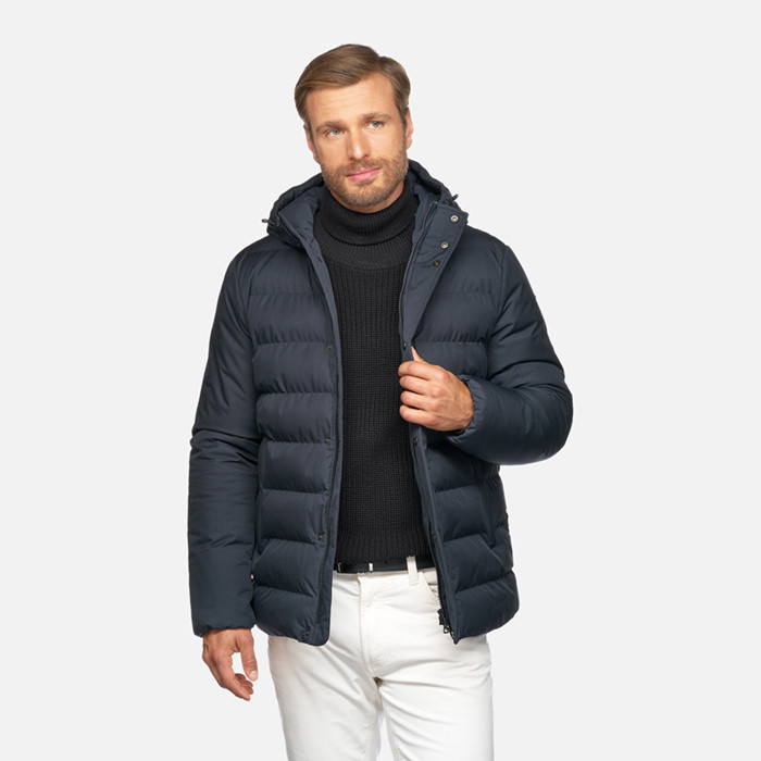 Parka curta SILE HOMEM Azul Noite | GEOX