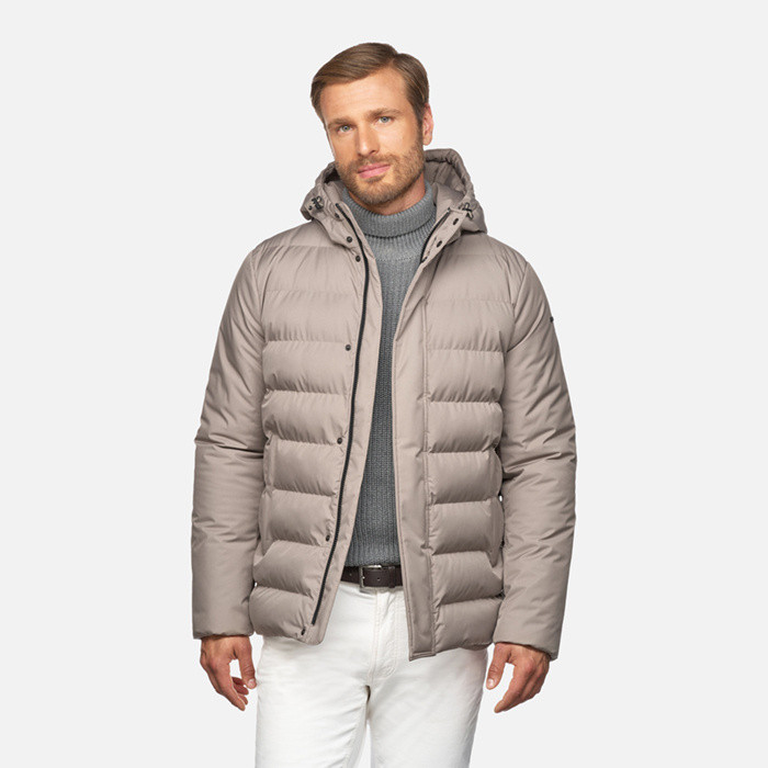 Kurzer parka SILE HERR Schlamm | GEOX