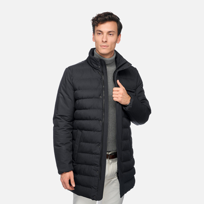 Lange daunenjacke SILE HERR Nachtblau | GEOX