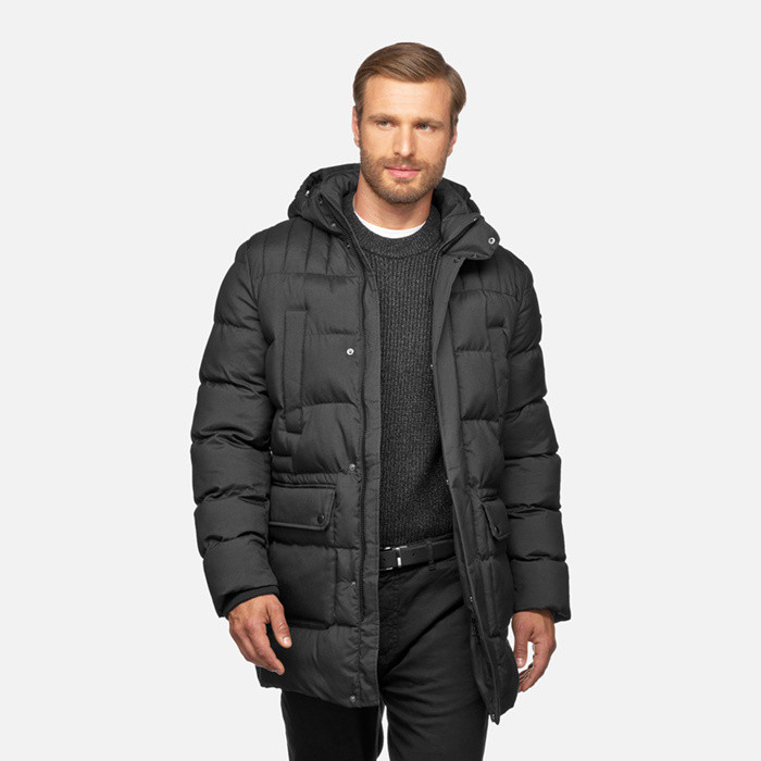 Long parka SANDFORD MAN Dark Black | GEOX