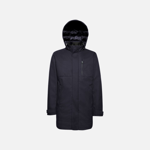 Geox AERANTIS UOMO PARKA LUNGO in Blu navy Geox