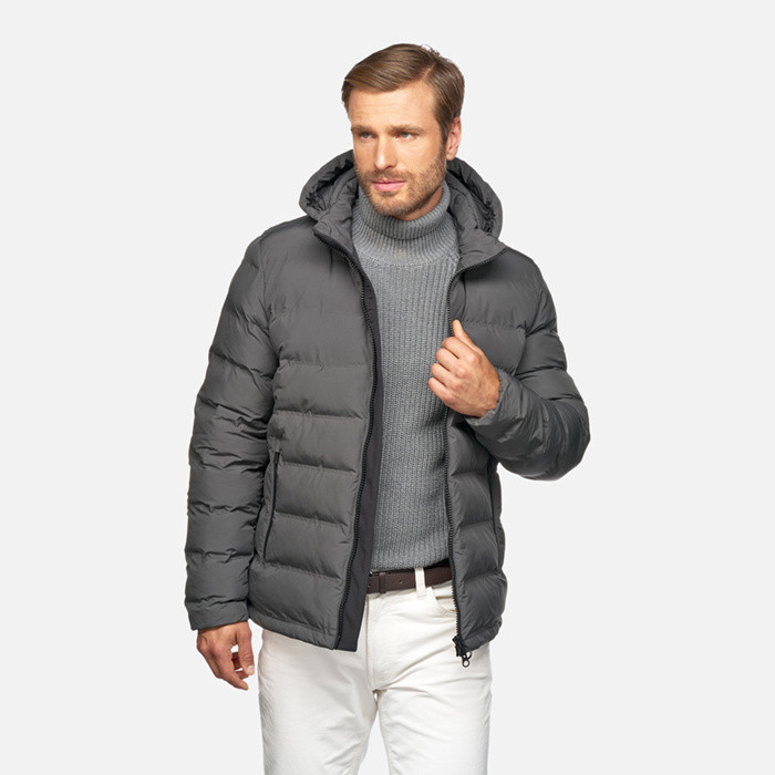 Short down jacket SPHERICA MAN Anthracite | GEOX