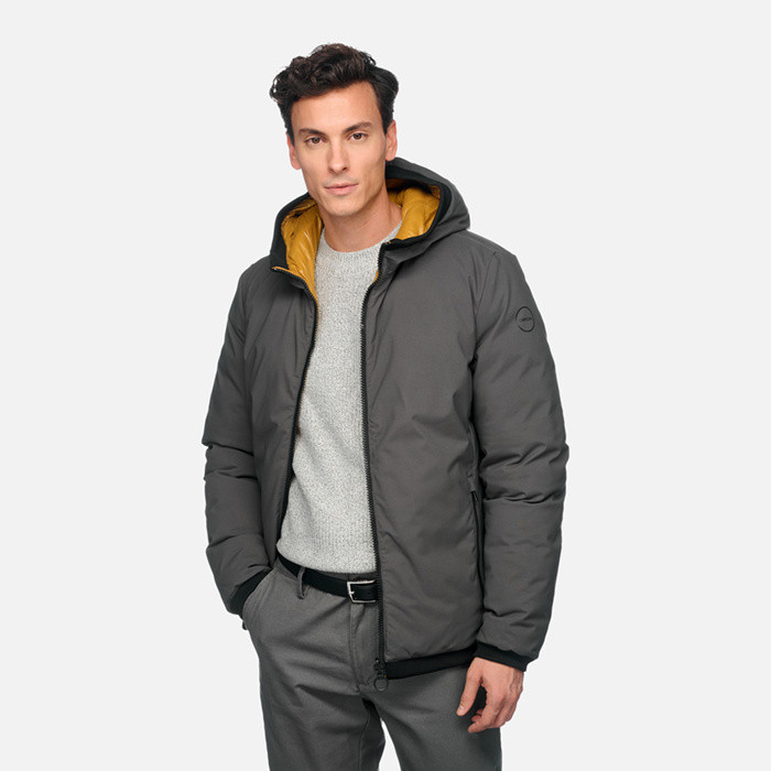 Veste réversible SPHERICA HOMME Gris/Jaune moutarde | GEOX