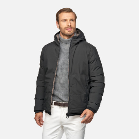 Reversible jacket SPHERICA MAN Black/Morel - image number 3 | GEOX
