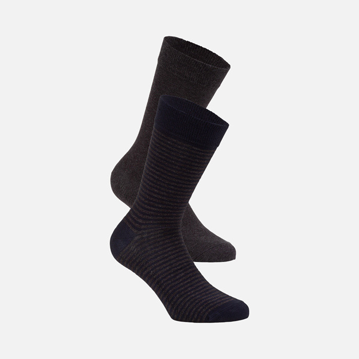 Meias curtas SOCKS HOMEM Antracite/Azul | GEOX