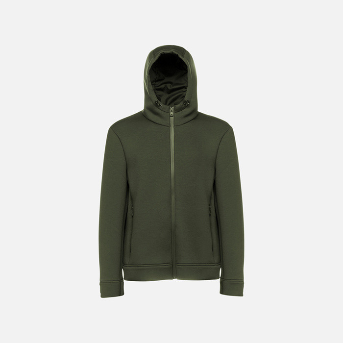 Capuz SWEATER HOMEM Verde militar | GEOX