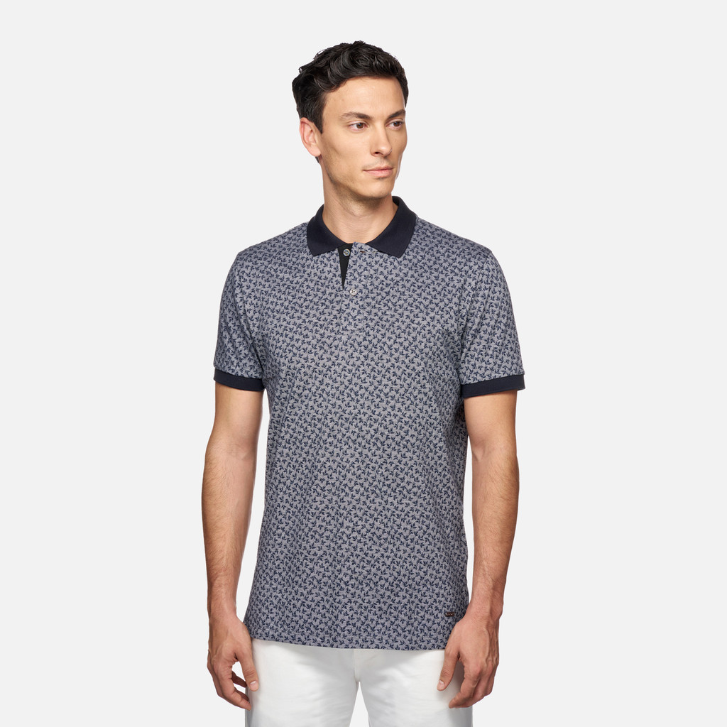 polo shirt POLO MAN Sky/White - image number 1 | GEOX