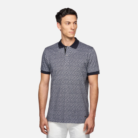polo shirt POLO MAN Sky/White - image number 1 | GEOX