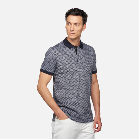 polo shirt POLO MAN Sky/White - image number 3 | GEOX