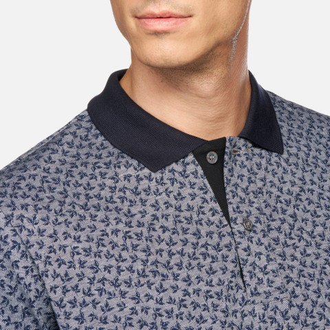 polo shirt POLO MAN Sky/White - image number 8 | GEOX