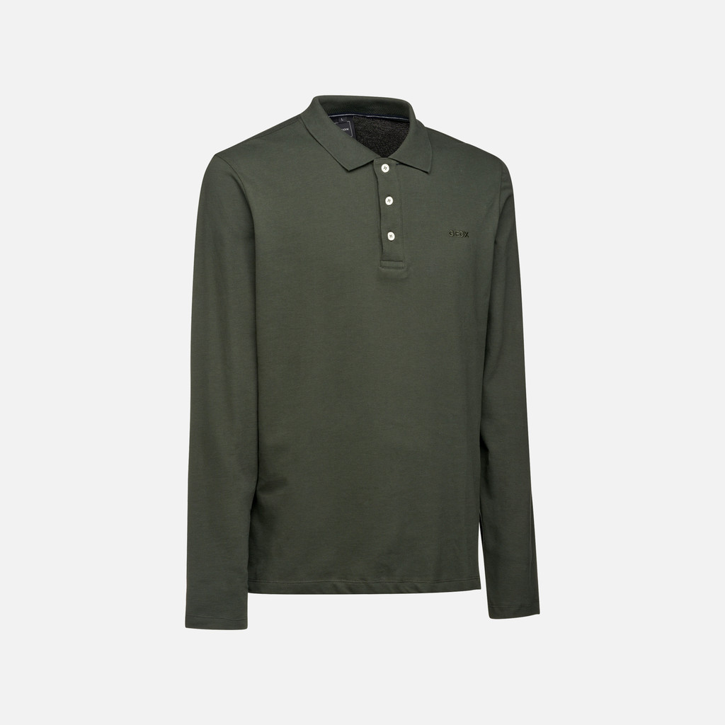 polo shirt POLO MAN Light climbing ivy - image number 2 | GEOX