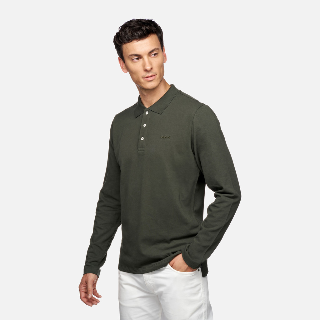 polo shirt POLO MAN Light climbing ivy - image number 3 | GEOX