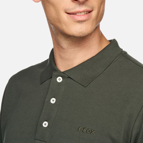polo shirt POLO MAN Light climbing ivy - image number 8 | GEOX