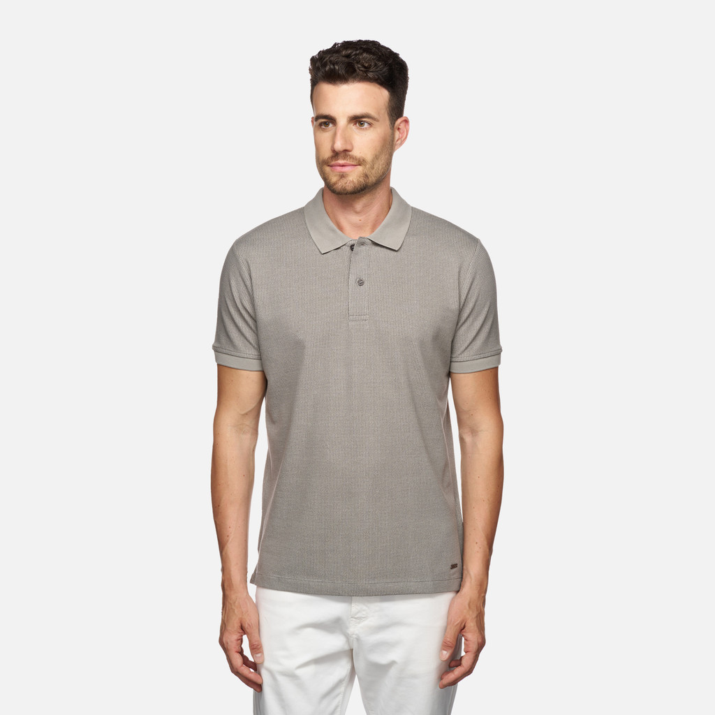 Polo shirt POLO MAN Flint grey/Smoke pearl - image number 1 | GEOX