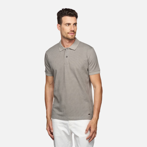 Polo shirt POLO MAN Flint grey/Smoke pearl - image number 3 | GEOX