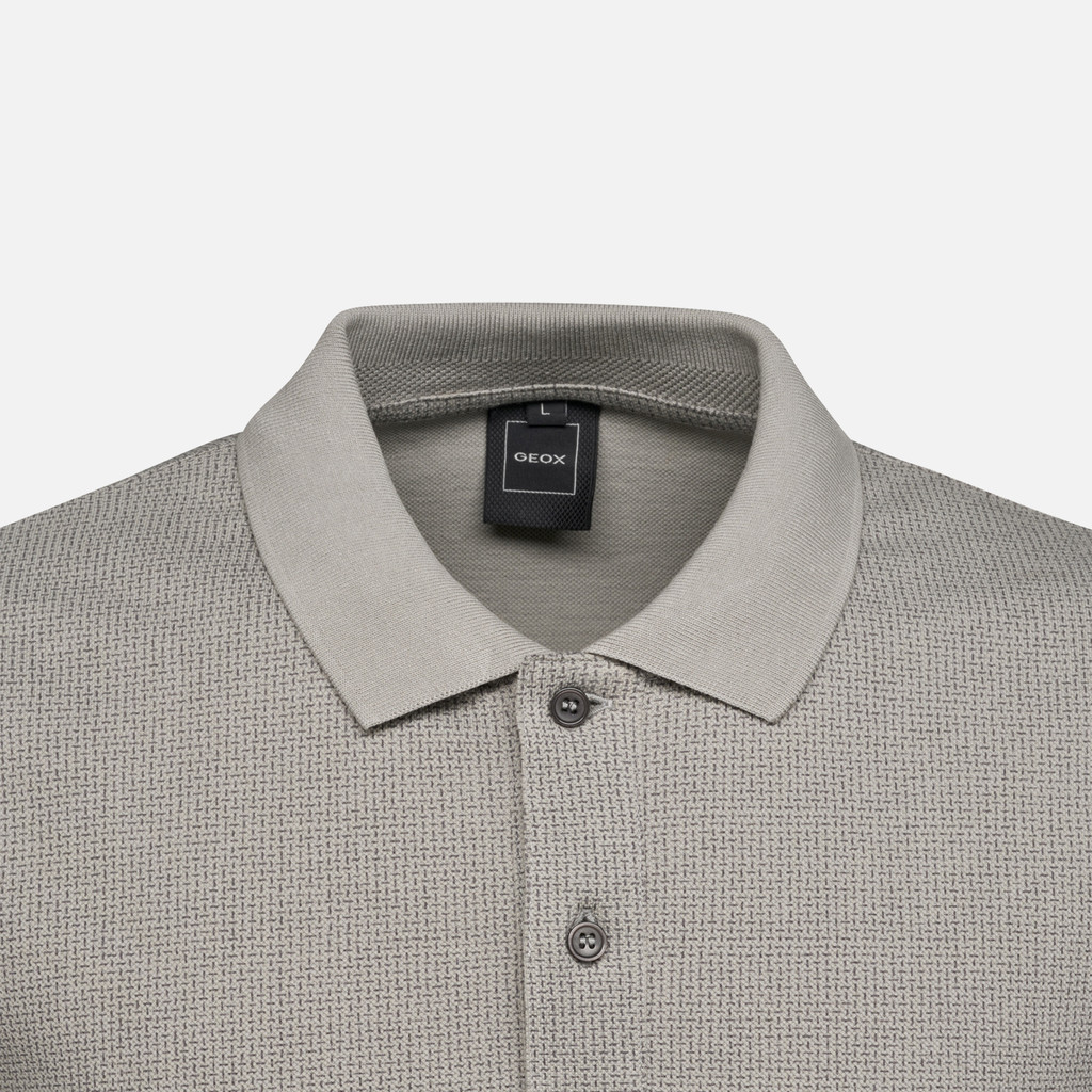 Polo shirt POLO MAN Flint grey/Smoke pearl - image number 7 | GEOX