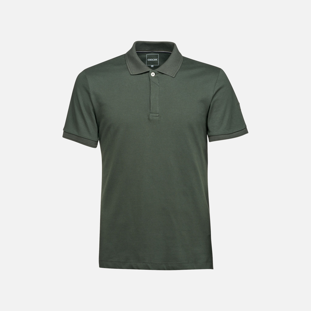 polo shirt POLO MAN Light climbing ivy - image number 0 | GEOX