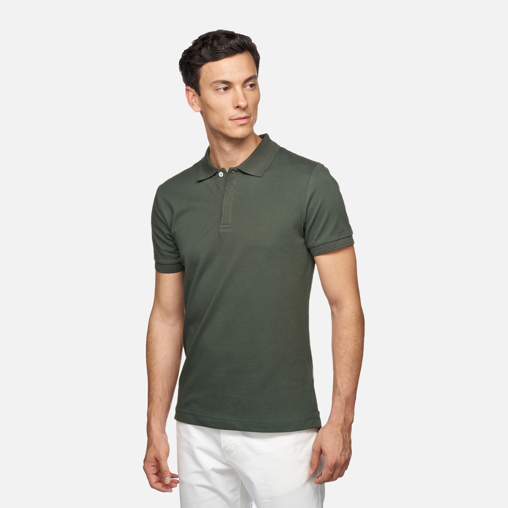 polo shirt POLO MAN Light climbing ivy - image number 3 | GEOX