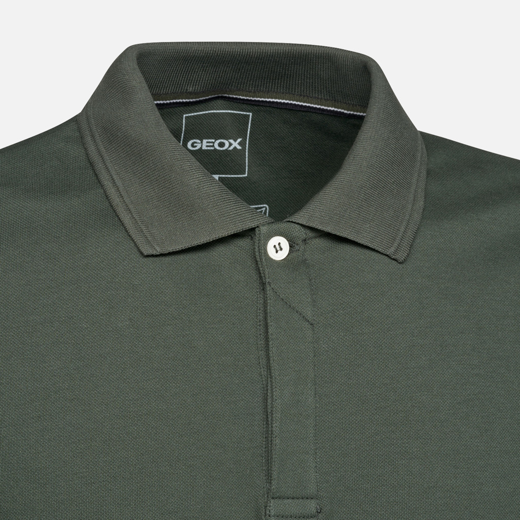 polo shirt POLO MAN Light climbing ivy - image number 7 | GEOX