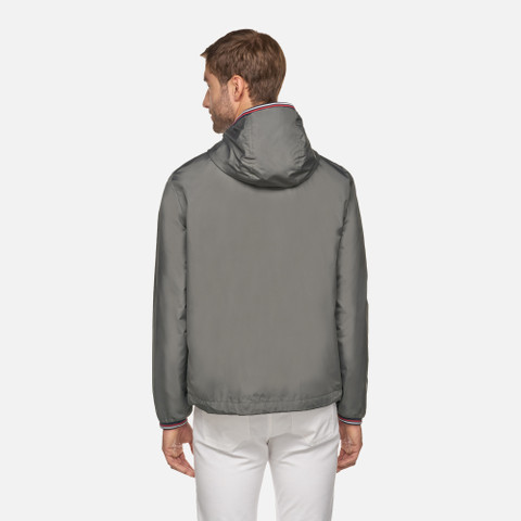 short parka JHARROD MAN Light climbing ivy/Sky Captain/White/Red - image number 5 | GEOX