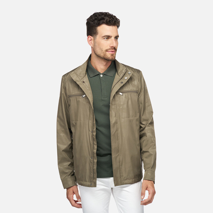 Mid-season jacket JHARROD MAN Deep kalamata | GEOX