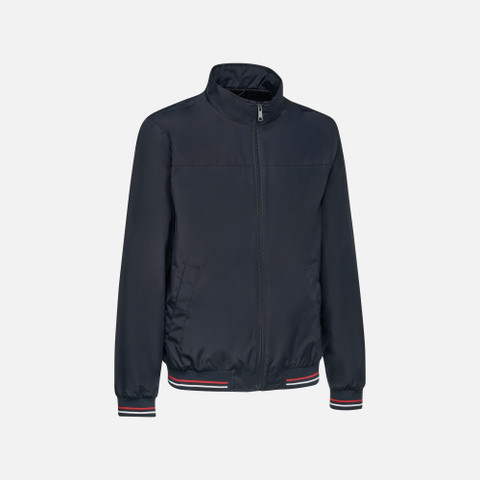Bomber jacket JHARROD MAN Sky Captain/White/Red - image number 2 | GEOX