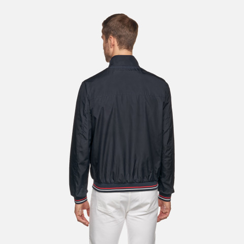 Bomber jacket JHARROD MAN Sky Captain/White/Red - image number 5 | GEOX