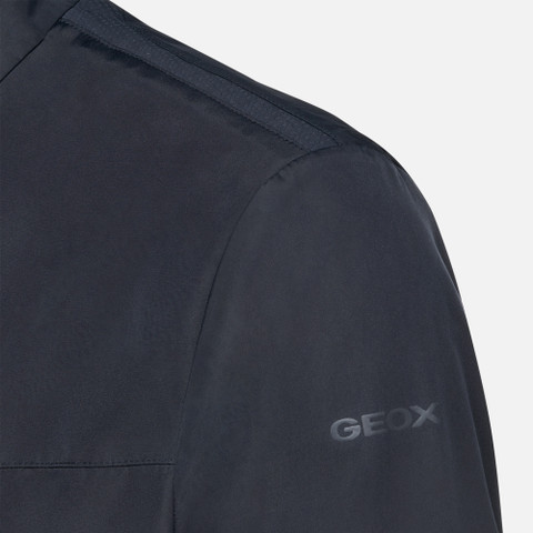 Bomber jacket JHARROD MAN Sky Captain/White/Red - image number 7 | GEOX