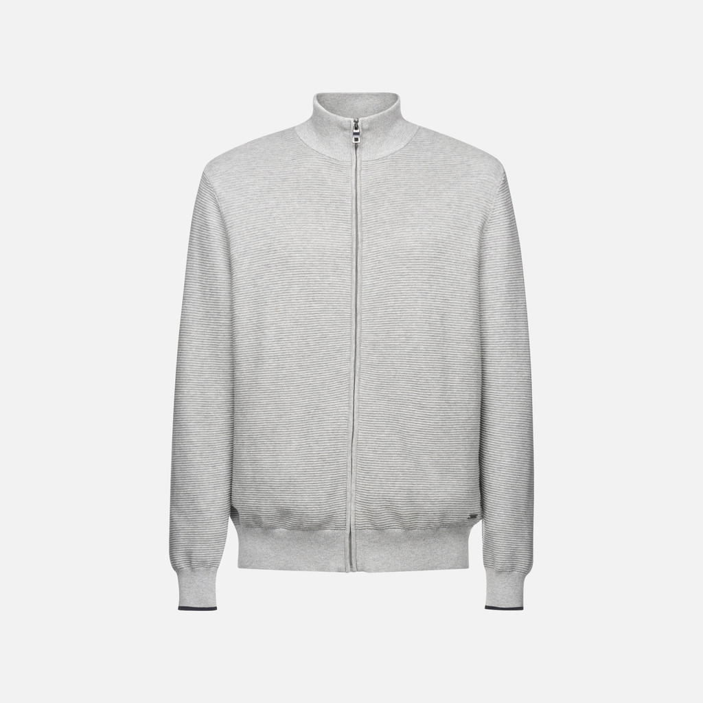 sweatshirt KNIT MAN Light melange Gray - image number 0 | GEOX
