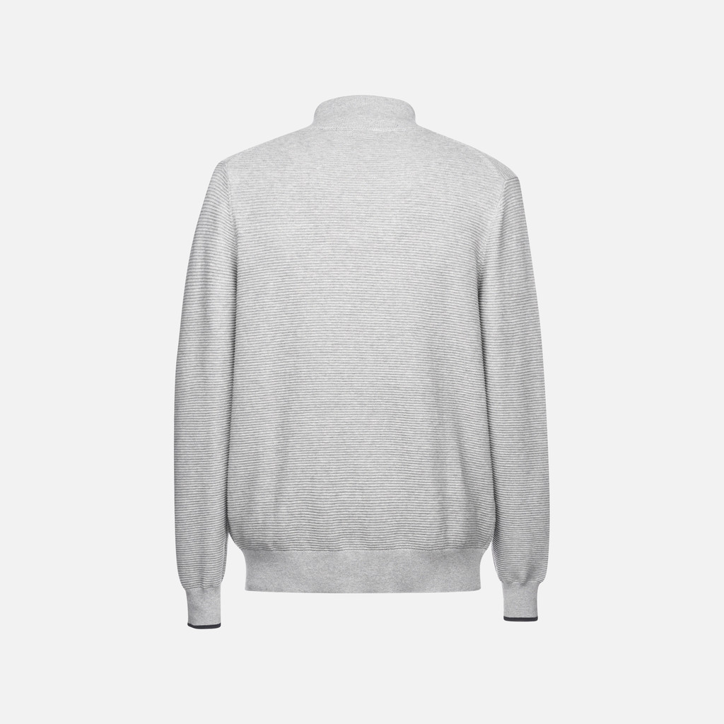 sweatshirt KNIT MAN Light melange Gray - image number 4 | GEOX