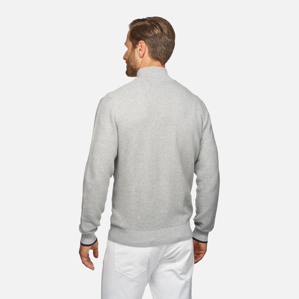 sweatshirt KNIT MAN Light melange Gray - image number 5 | GEOX