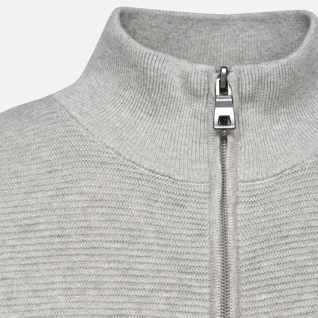 sweatshirt KNIT MAN Light melange Gray - image number 7 | GEOX
