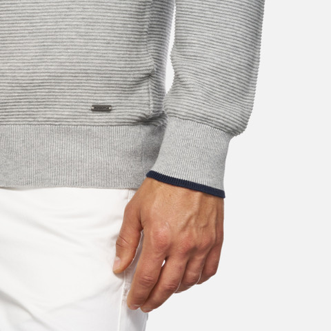 sweatshirt KNIT MAN Light melange Gray - image number 8 | GEOX