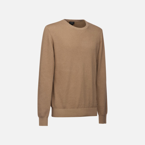 Crew-neck sweater KNIT MAN Beige - image number 2 | GEOX