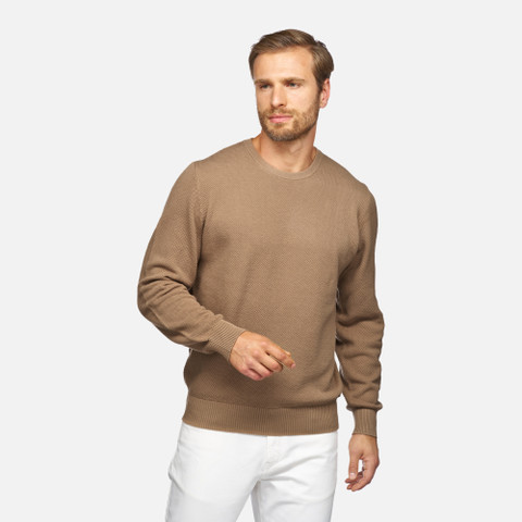 Crew-neck sweater KNIT MAN Beige - image number 3 | GEOX