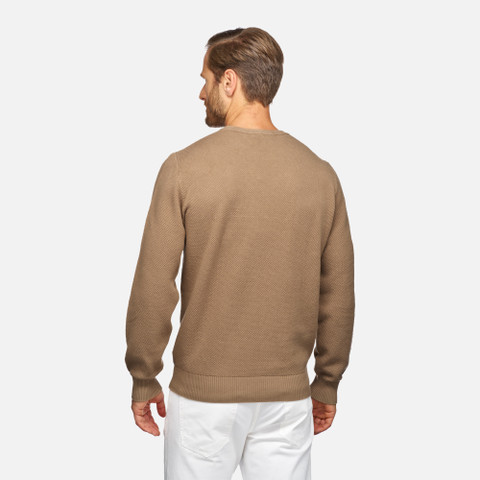 Crew-neck sweater KNIT MAN Beige - image number 5 | GEOX