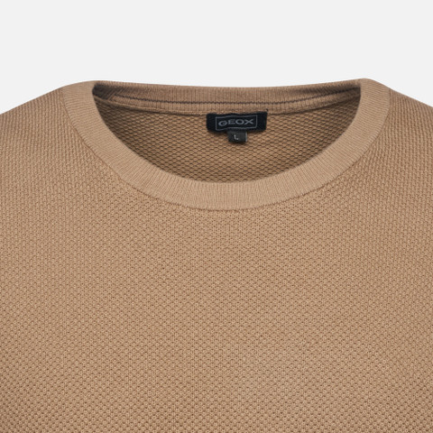 Crew-neck sweater KNIT MAN Beige - image number 7 | GEOX