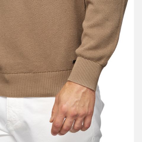 Crew-neck sweater KNIT MAN Beige - image number 8 | GEOX