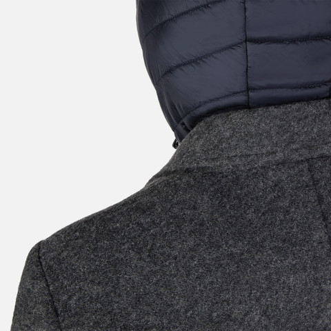 Long coat CLAUDIO MAN Melange Grey - image number 6 | GEOX