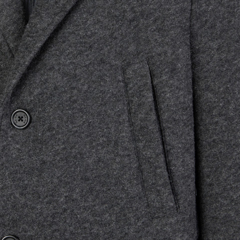 Long coat CLAUDIO MAN Melange Grey - image number 7 | GEOX