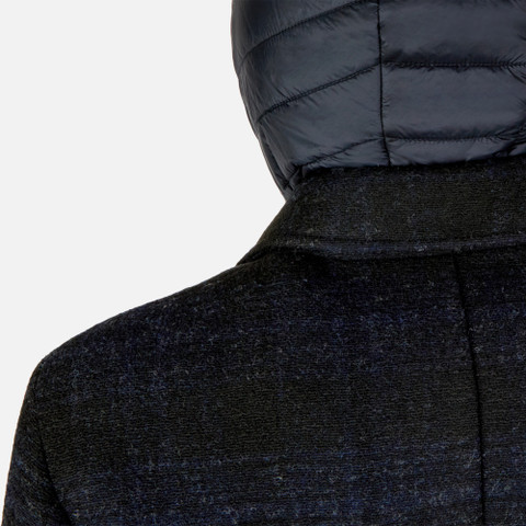 Long coat CLAUDIO MAN Blue/Black - image number 6 | GEOX