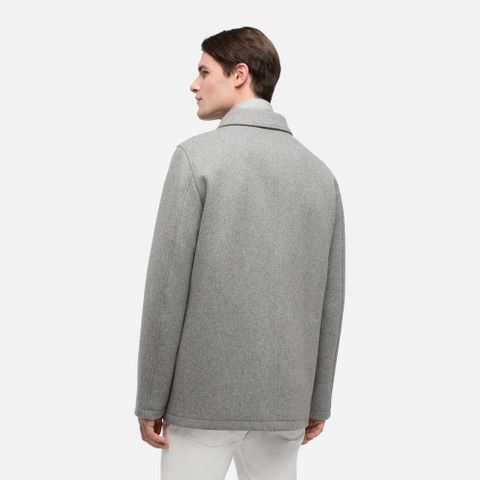 Long coat MONREALE MAN Light melange grey - image number 2 | GEOX