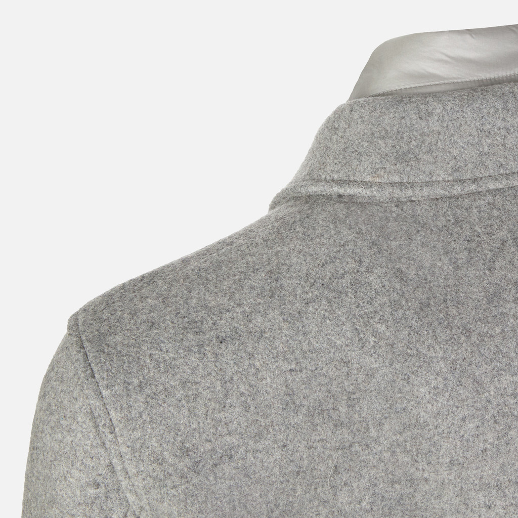 Long coat MONREALE MAN Light melange grey - image number 7 | GEOX