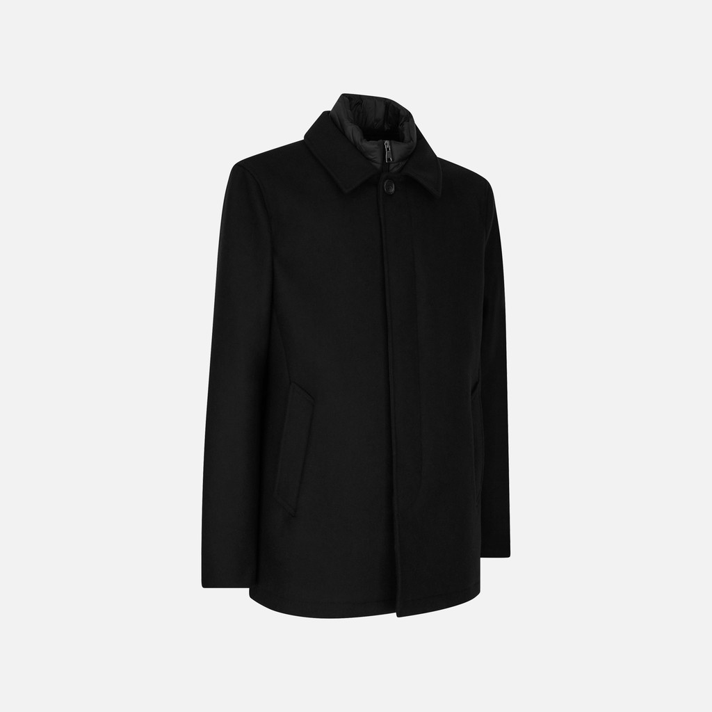 Long coat MONREALE MAN Black - image number 1 | GEOX